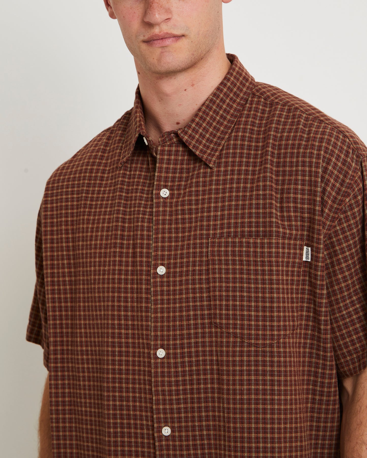Point Plaid Summer Short Sleeve Shirt