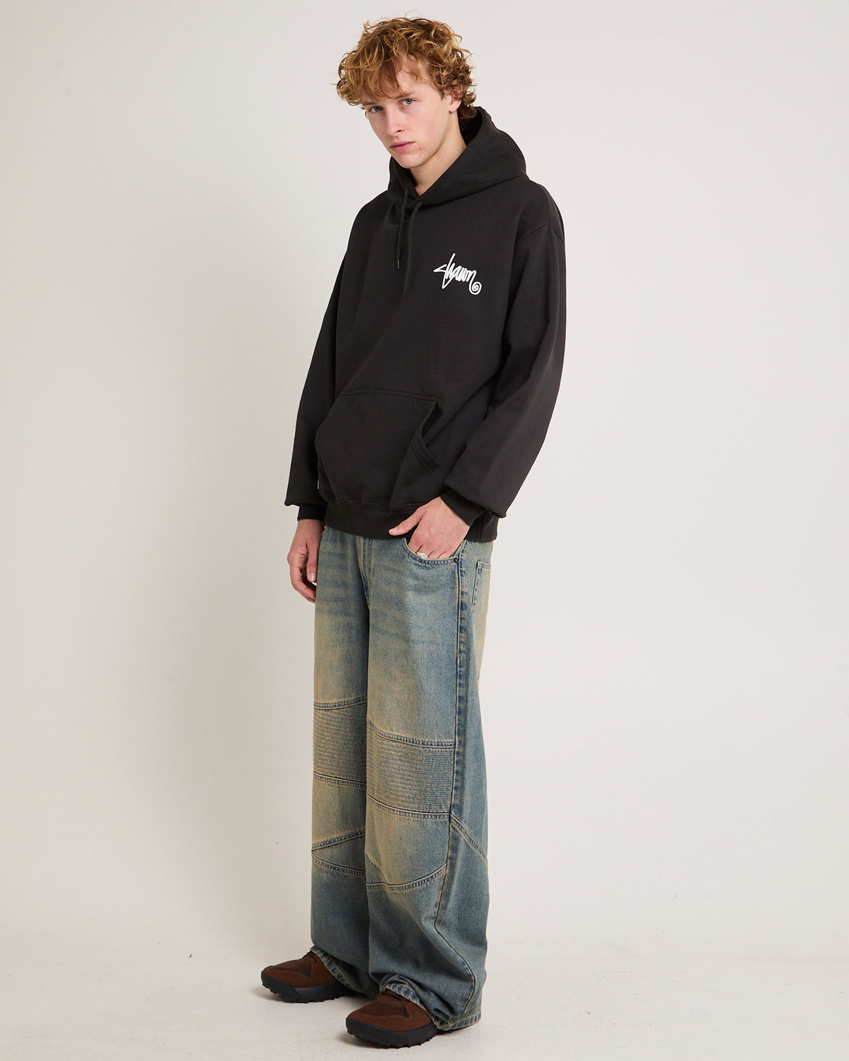 This Thing Dot Hoodie WASHED BLACK