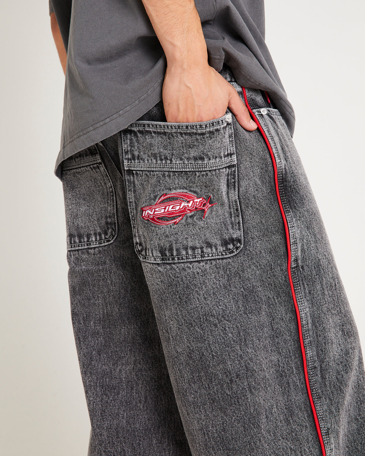 Core Lord Baggy Denim Jeans AGED BLACK