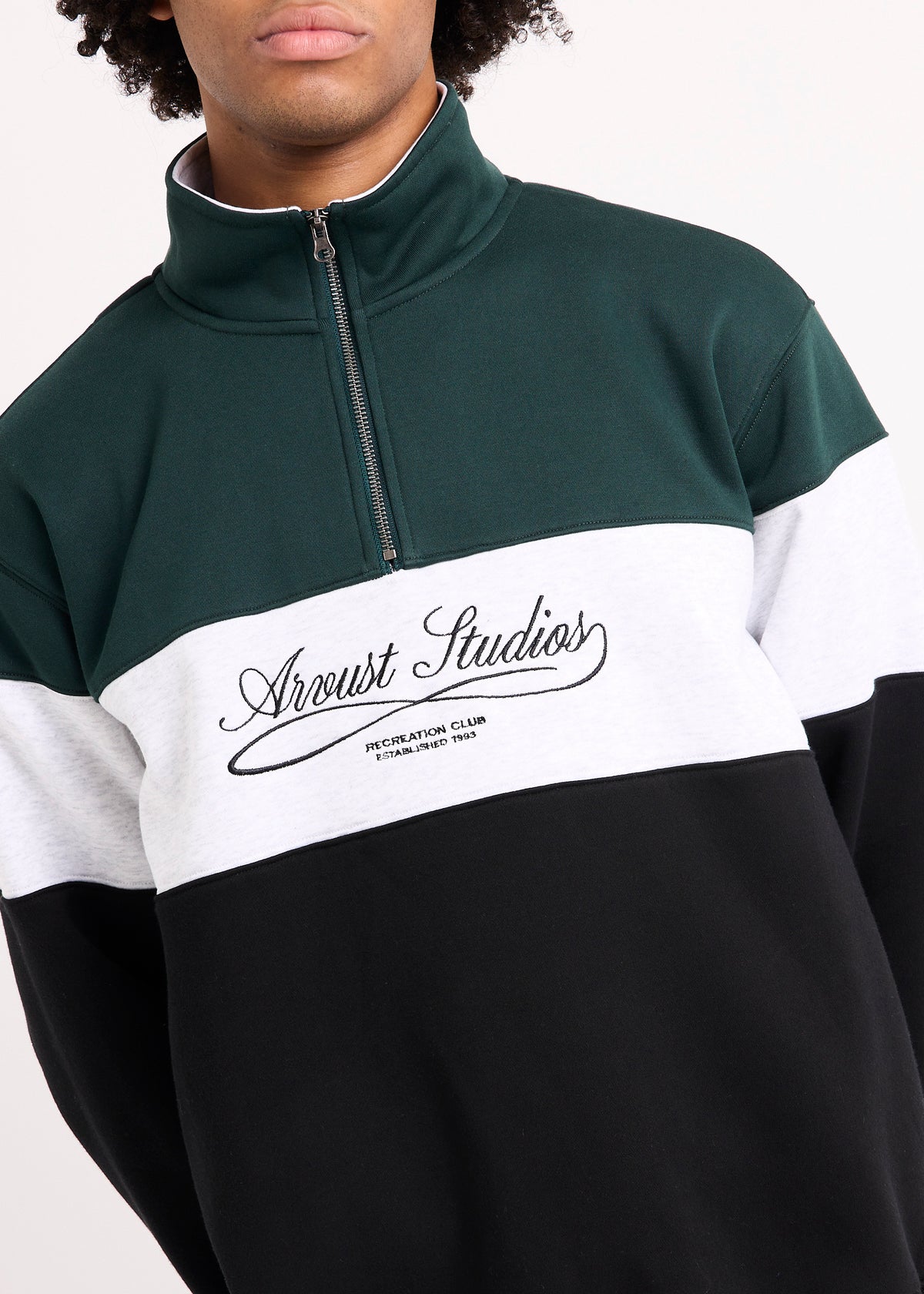 College Quarter Zip Jacket GREEN