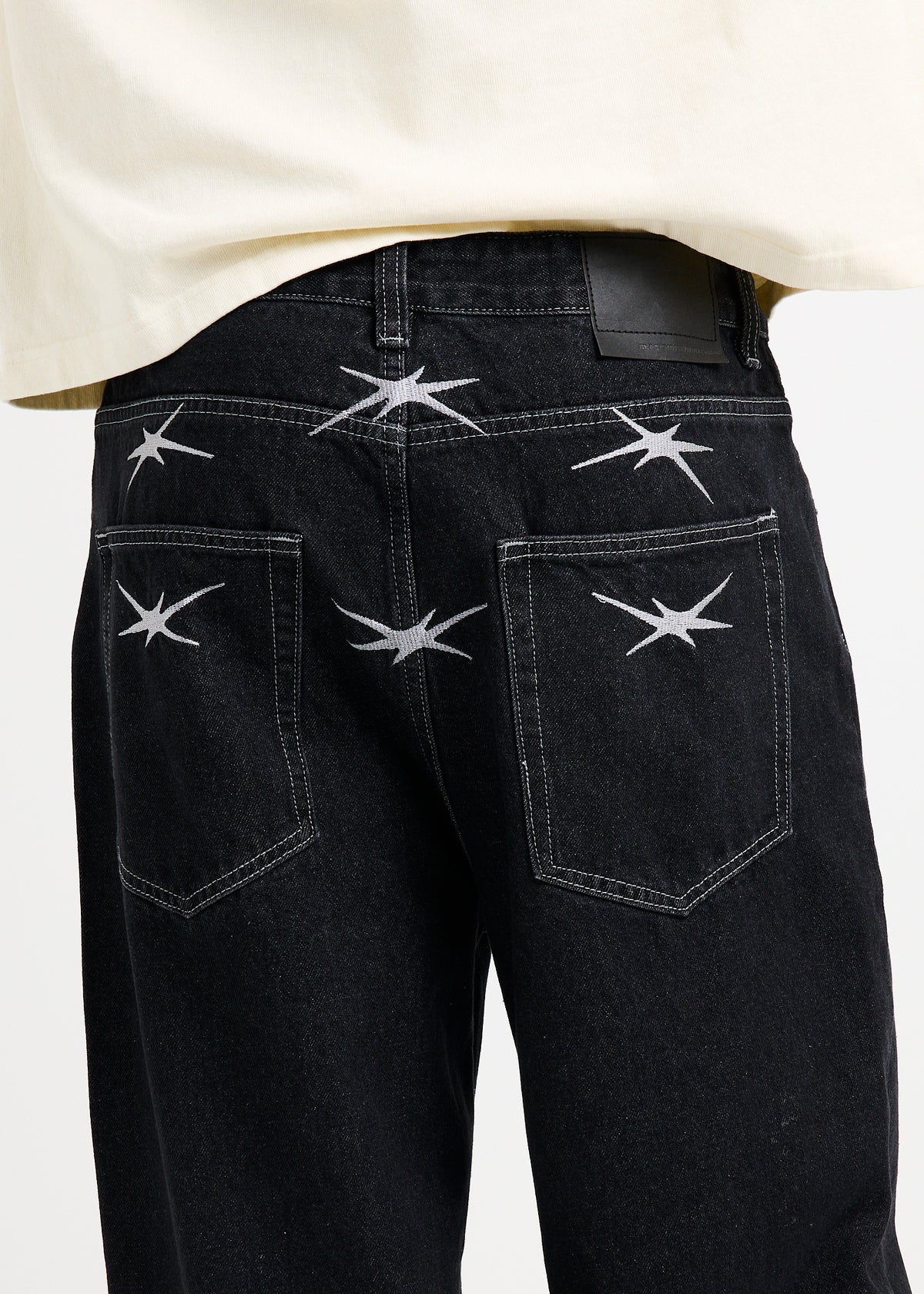Aim Baggy Denim Jeans BLACK
