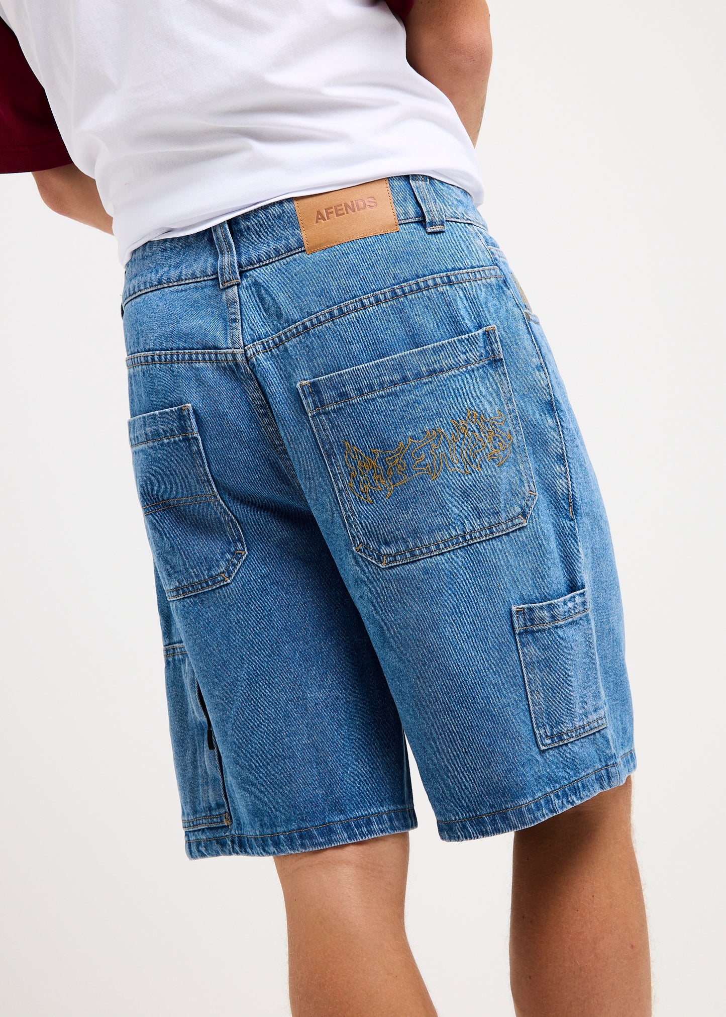 Scorched Harper Denim Baggy Fit Carpenter Shorts