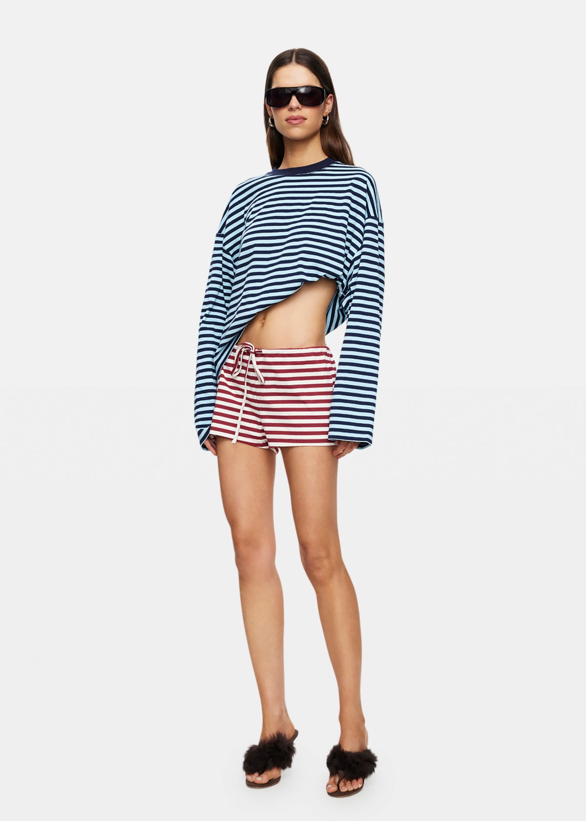 Bloom Long Sleeve Stripe Top NAVY SEA STRIPE
