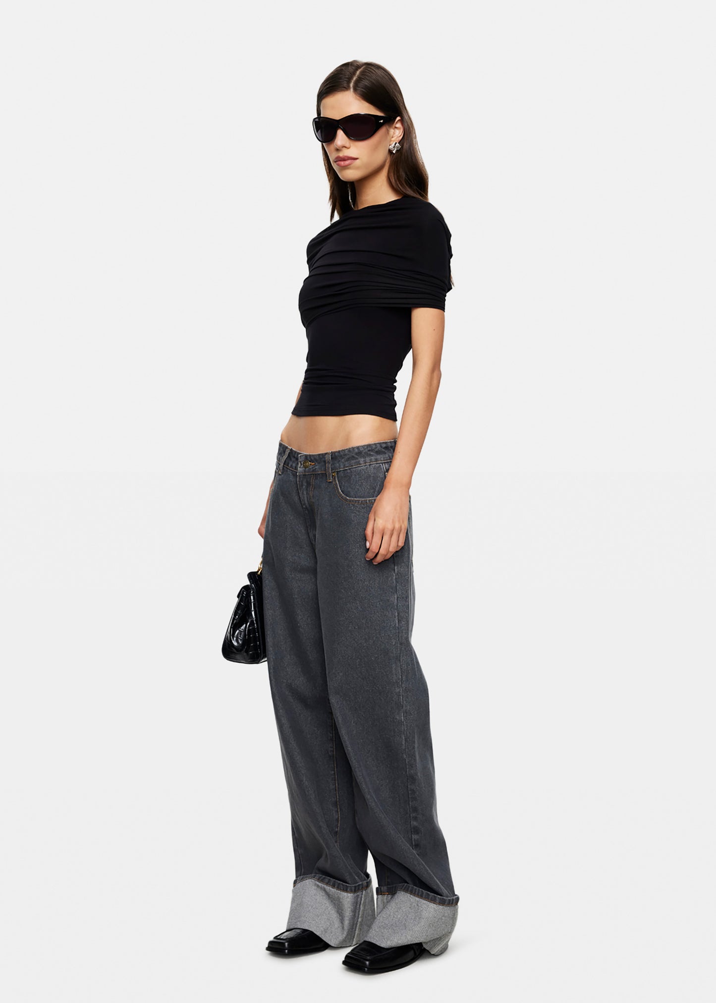 op Model Cuffed Denim Jeans