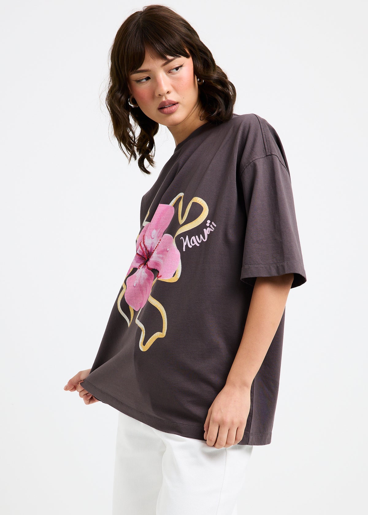 Hawaii Hibiscus Oversized T-Shirt