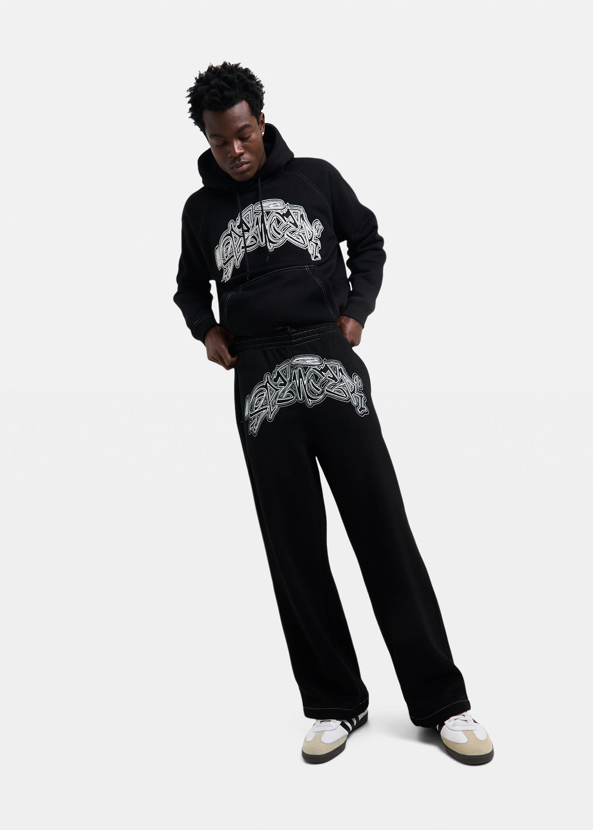 Dome Baggy Track Pants BLACK