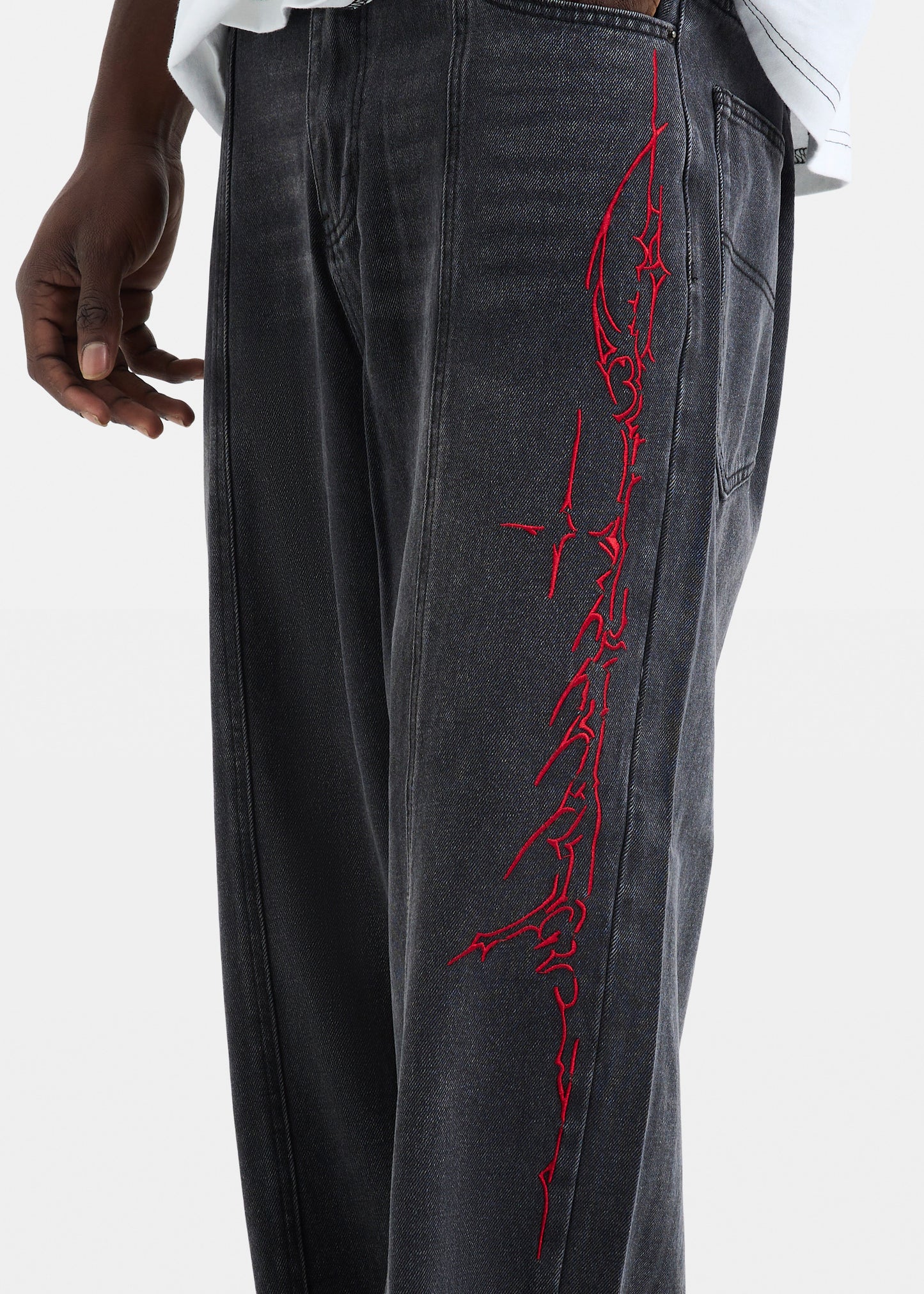 Cyber Script Denim Jeans