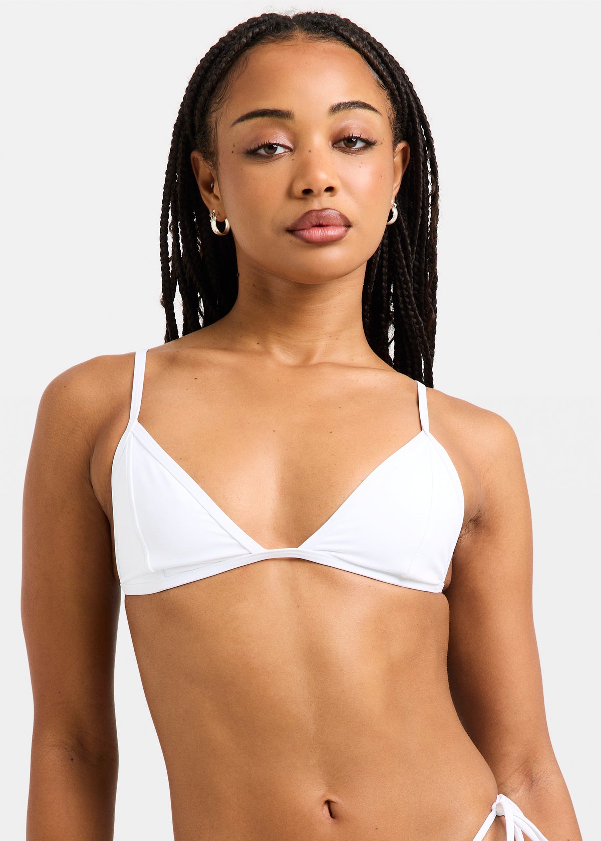 Fixed Triangle Bikini Top WHITE