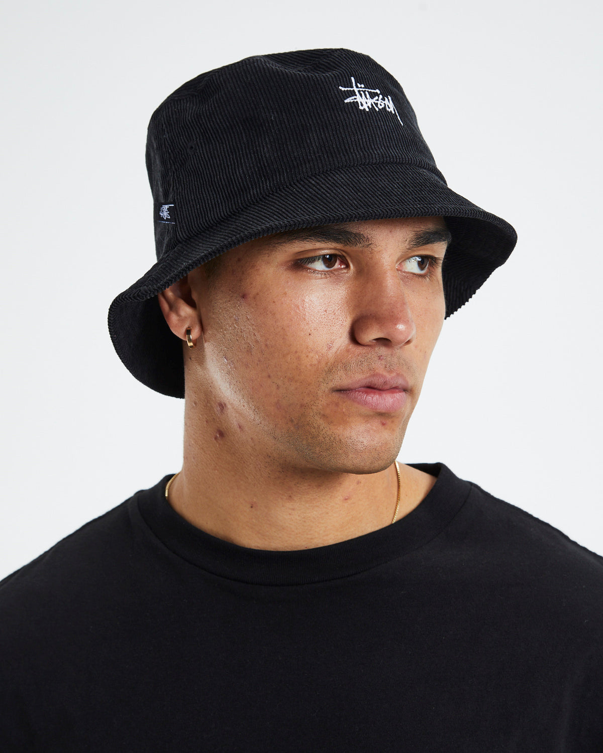 Graffiti Cord Bucket Hat Black BLACK