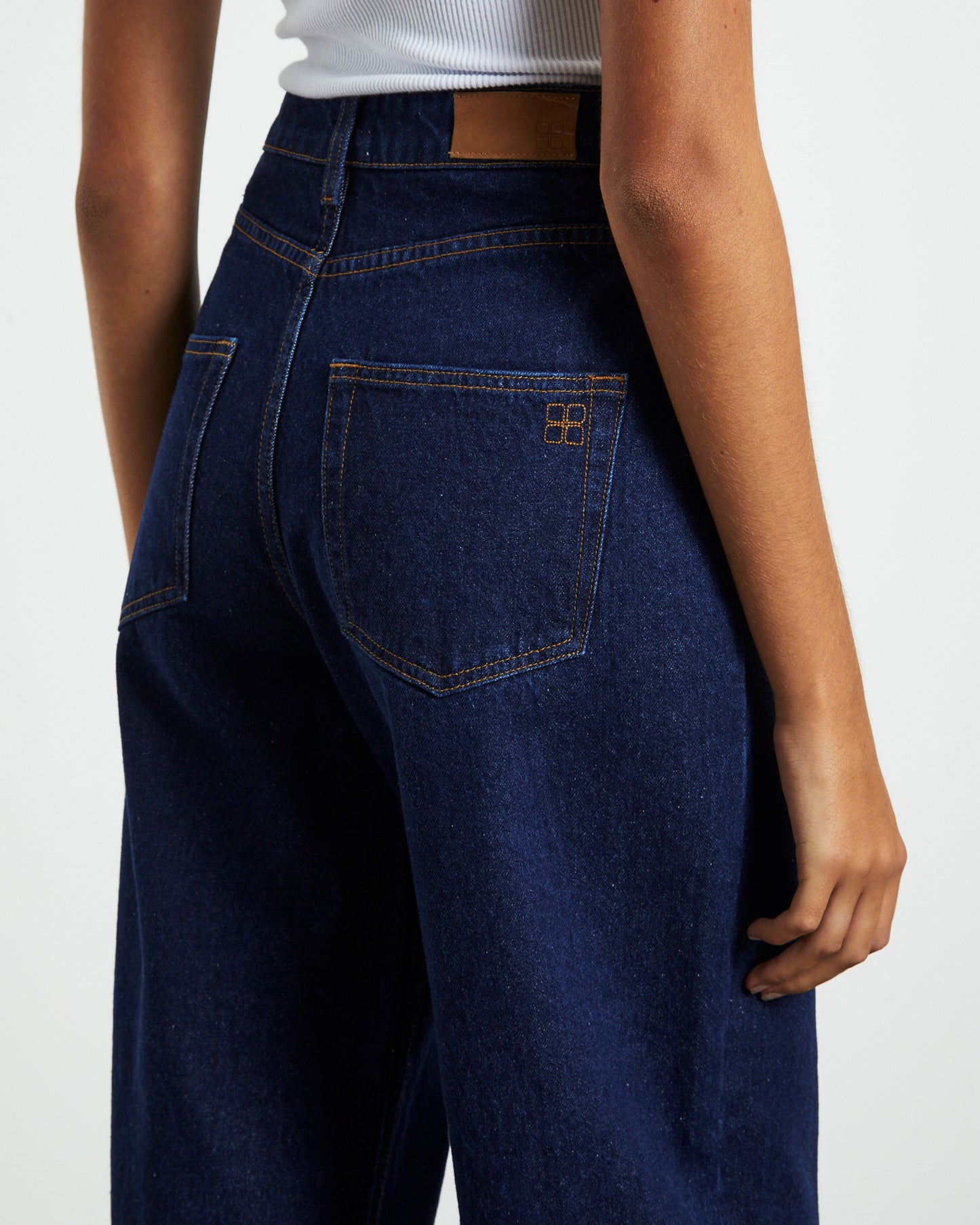 Hailey High Rise Baggy Jeans Ink Blue