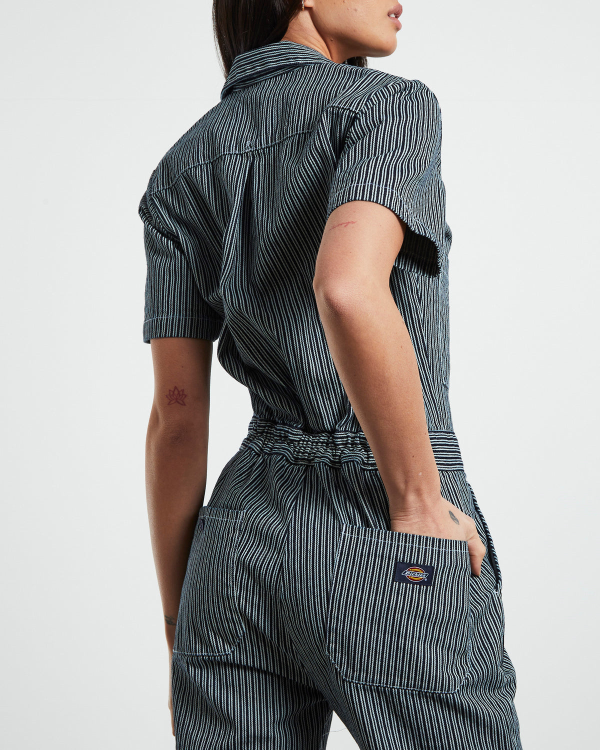 Smithville Denim Jumpsuit Hickory Stripe ASSORTED