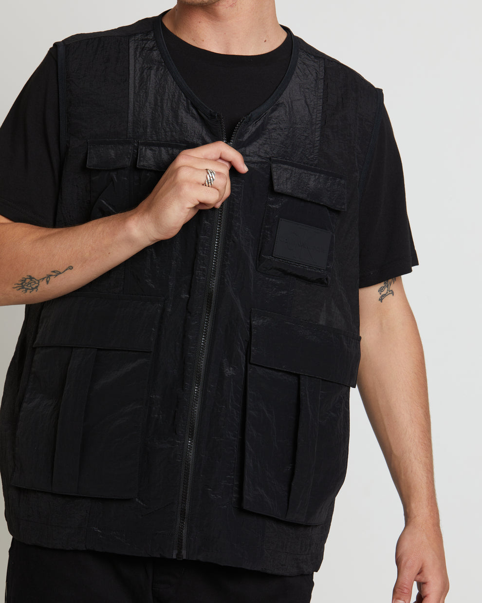 Mesh Ripstop Utility Vest in Black – General Pants Co.