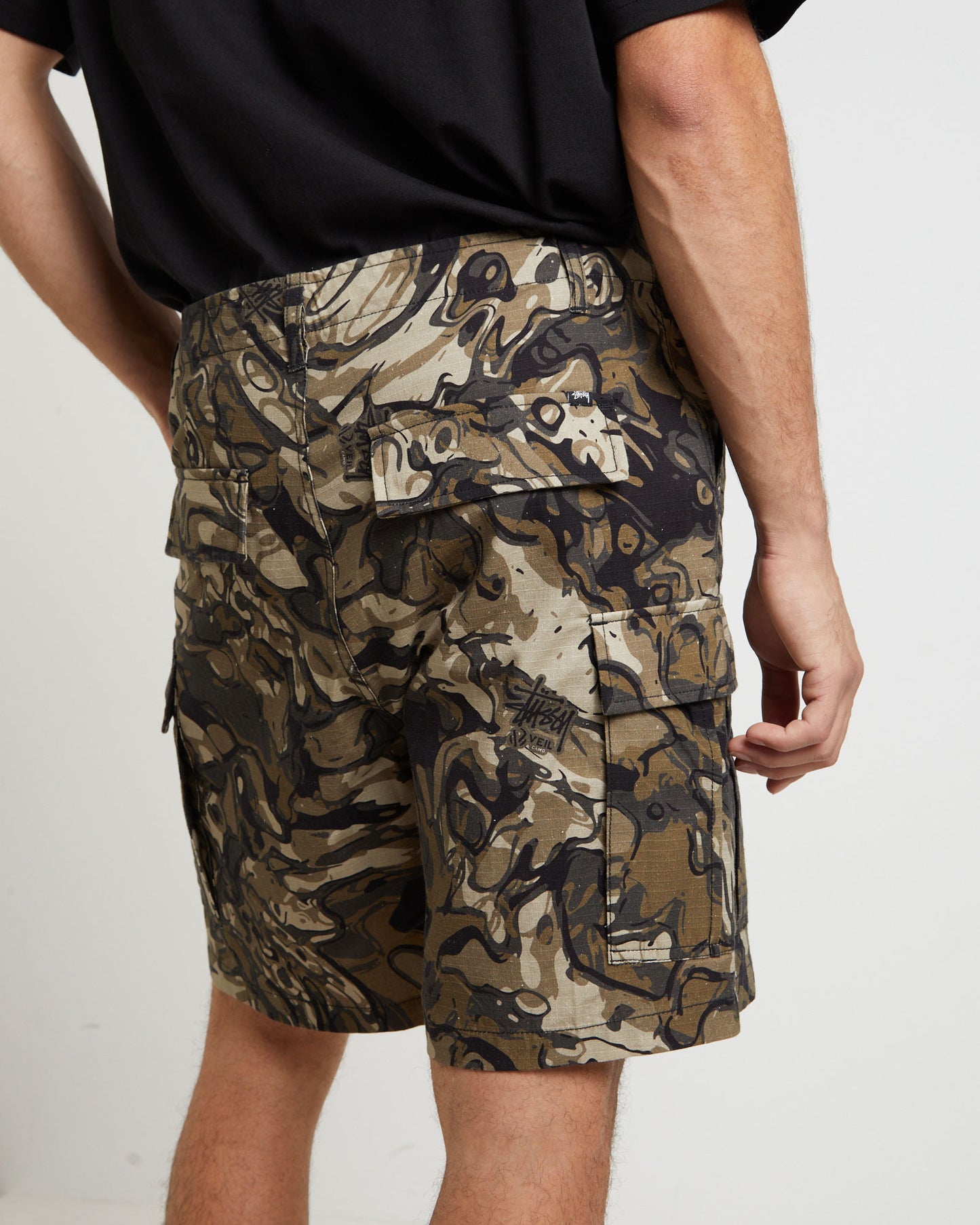 Surplus Cargo Shorts in Camo Print