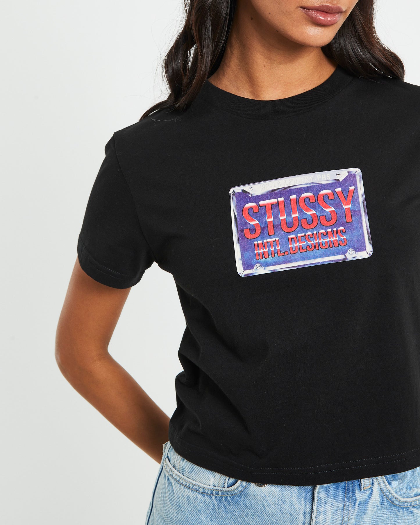 Plates Slim Tee in Black