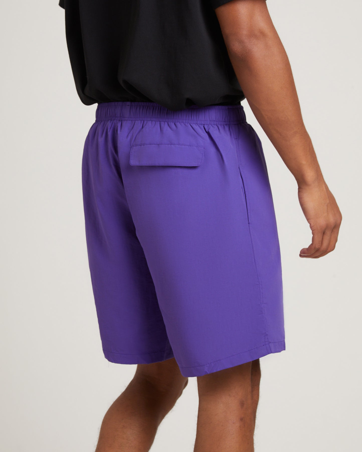 Stussy Big Stock Nylon Shorts in Purple