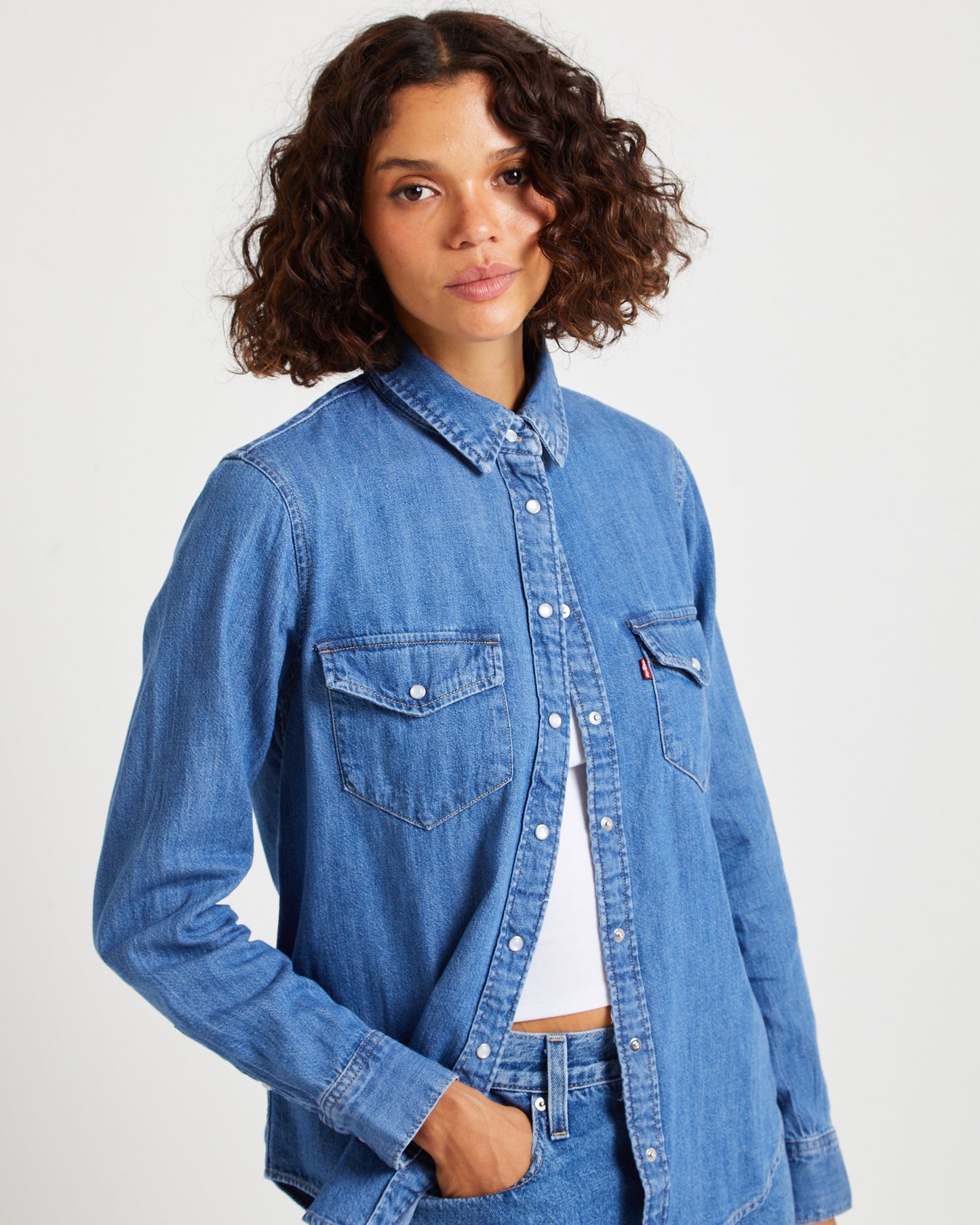 Iconic Western Long Sleeve Denim Shirt