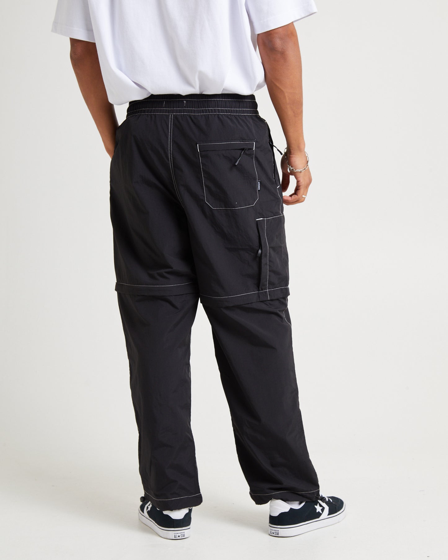 Valley Recycled Zip Off Spray Pants Black