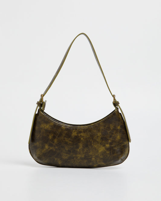 Cari Shoulder Bag Green Distressed GRNDISPU PJ