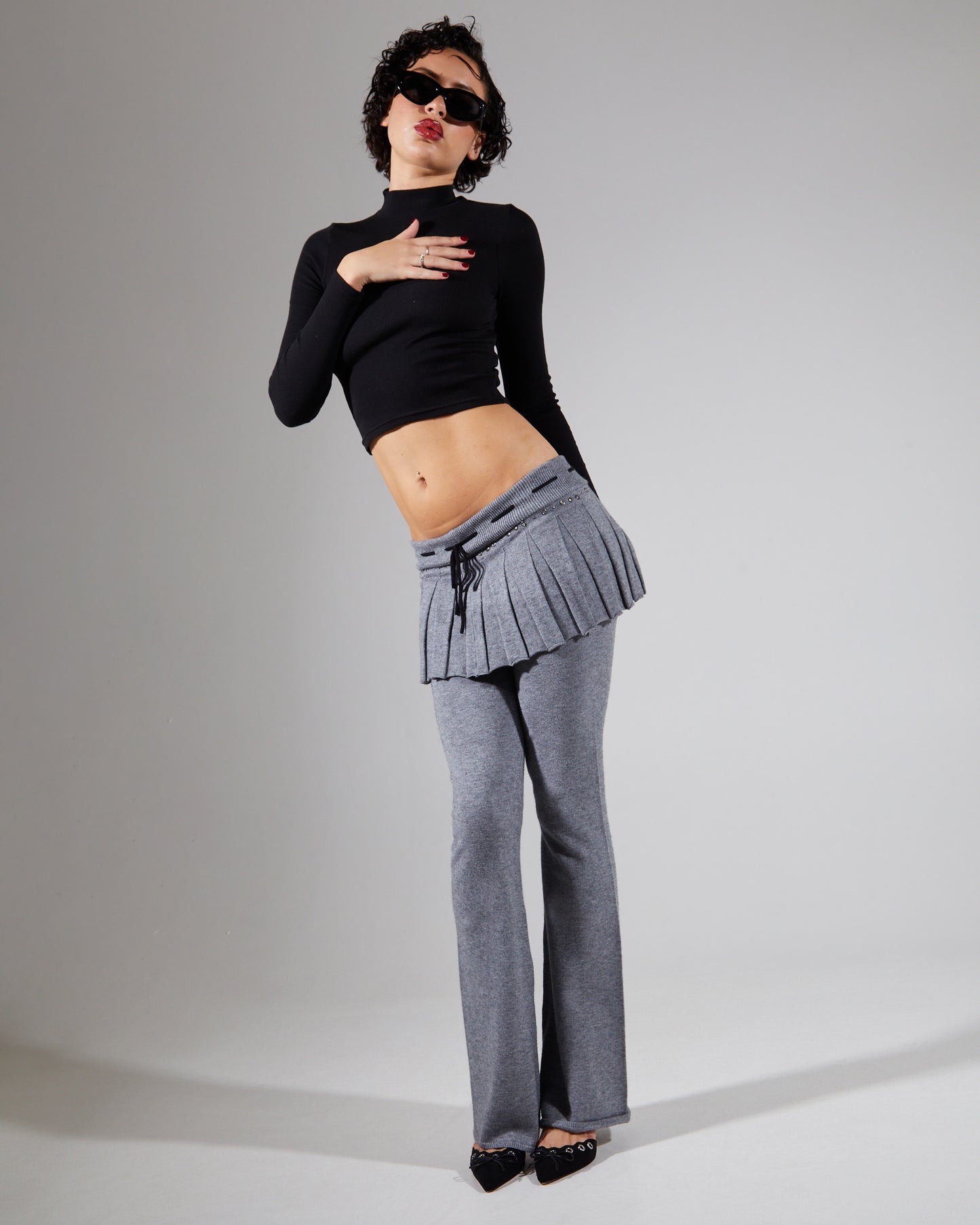 WFH Studded Skirt Trousers