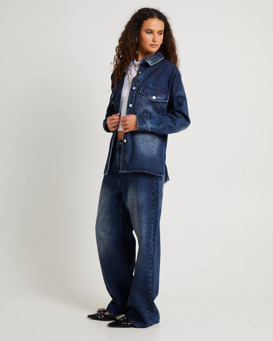 Baker Denim Over Shirt DIRTY BLUE TINT