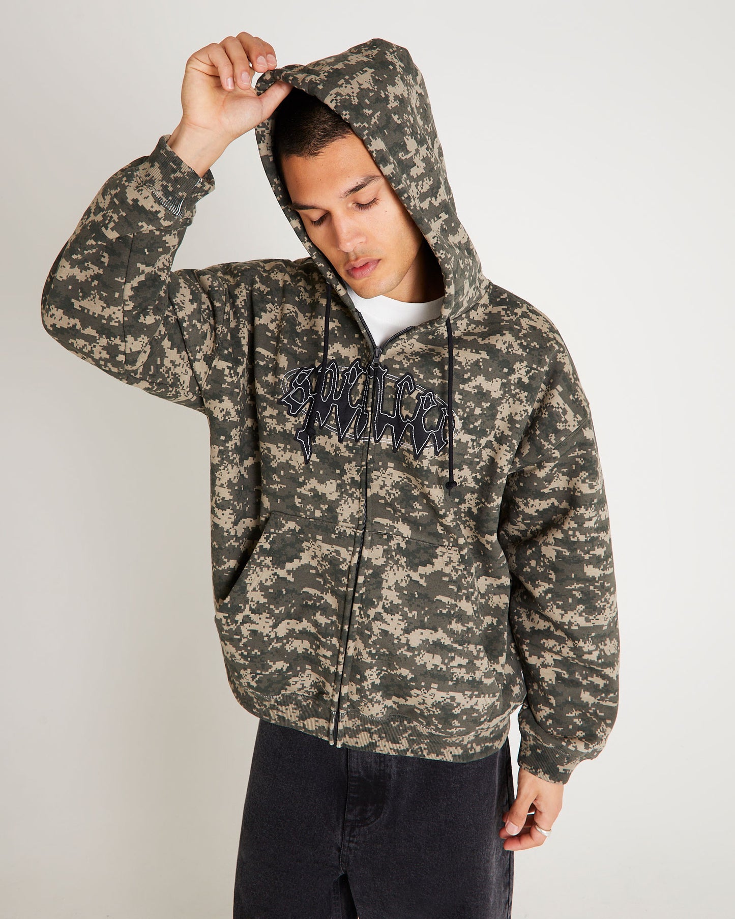 Nichols Camo Zip Hoodie