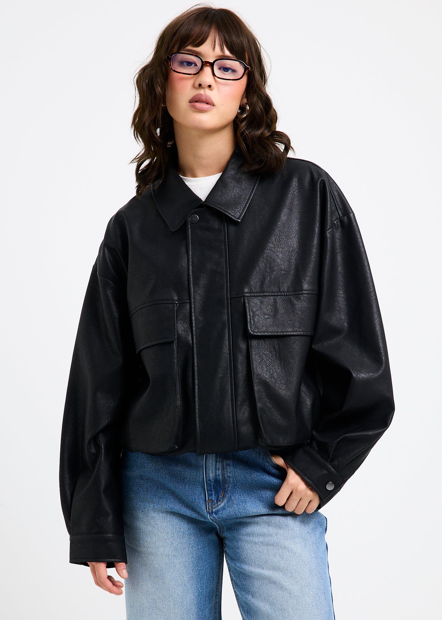 Jen Oversized Patch Pocket Jacket