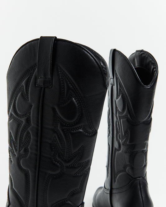 Ranger Cowboy Boot in Black BLACK