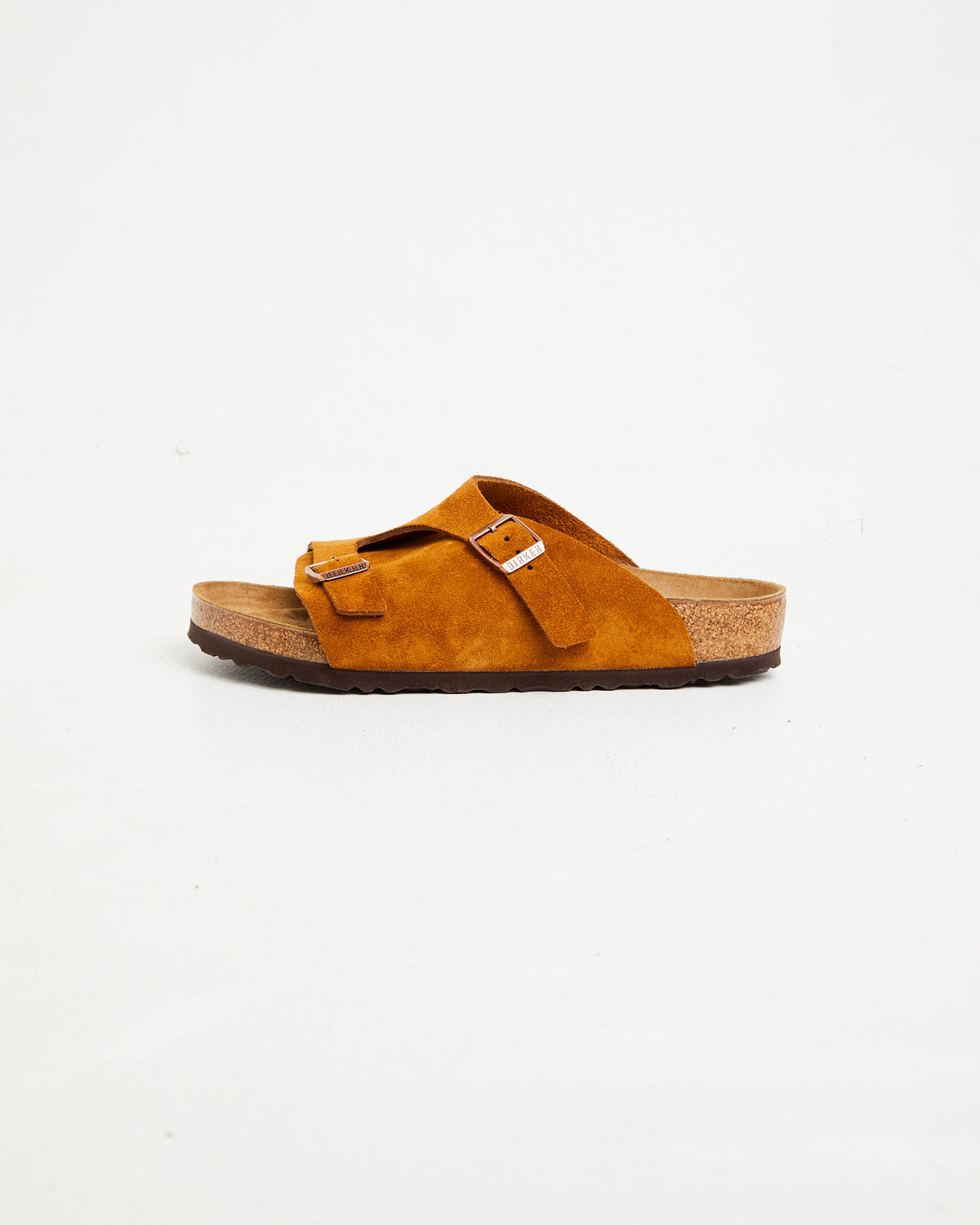 Zurich Regular Leather Suede Sandals in Mink MINK