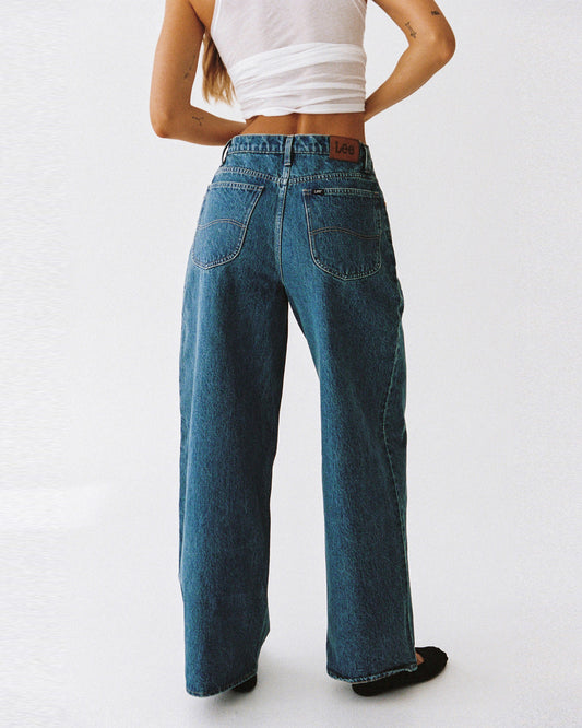 Signature Wide Leg Relaxed Denim Jeans INDIGO POOL