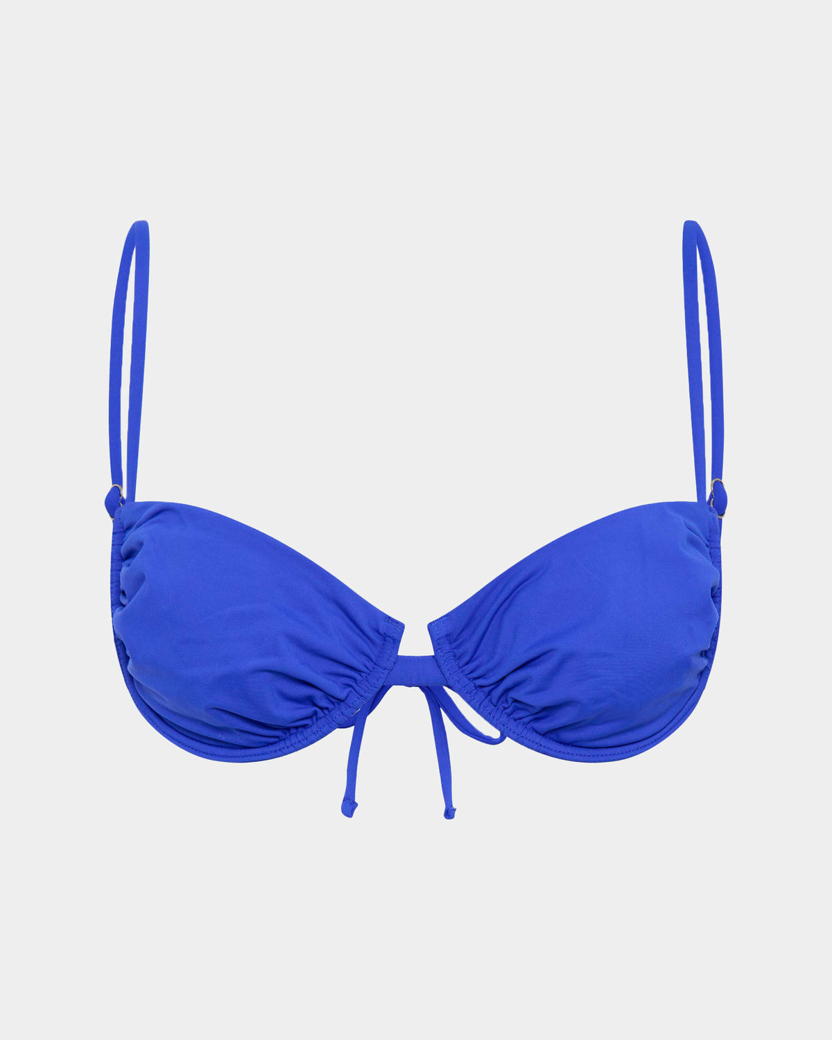Strappy Underwire Tie Back Bikini Top COBALT