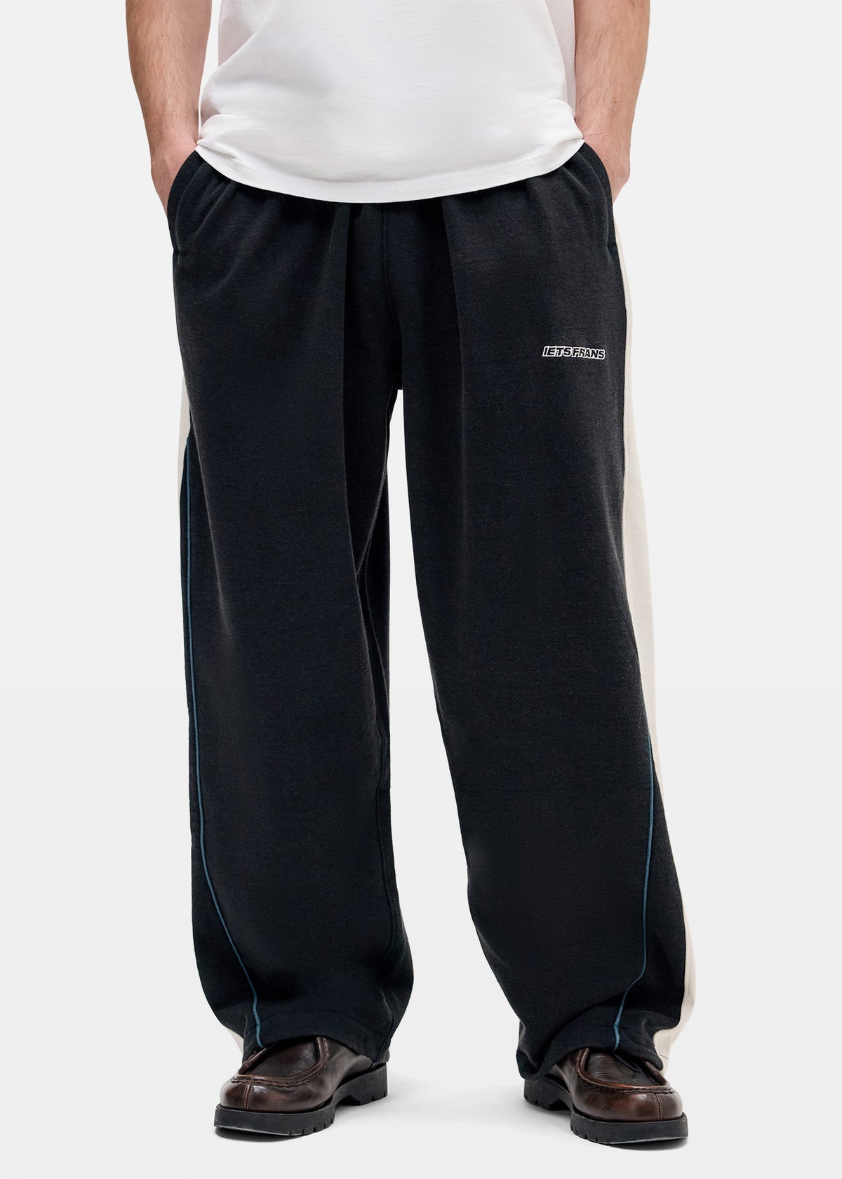 IF Panelled Harri Baggy Joggers BLACK-001