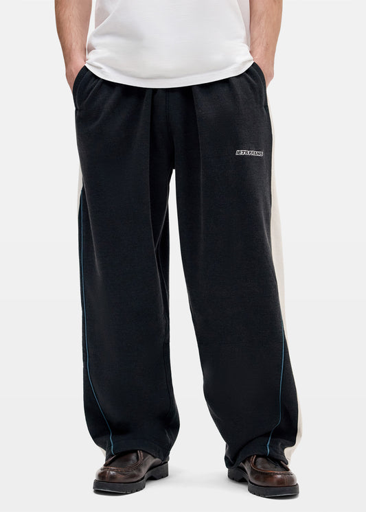 IF Panelled Harri Baggy Joggers BLACK-001