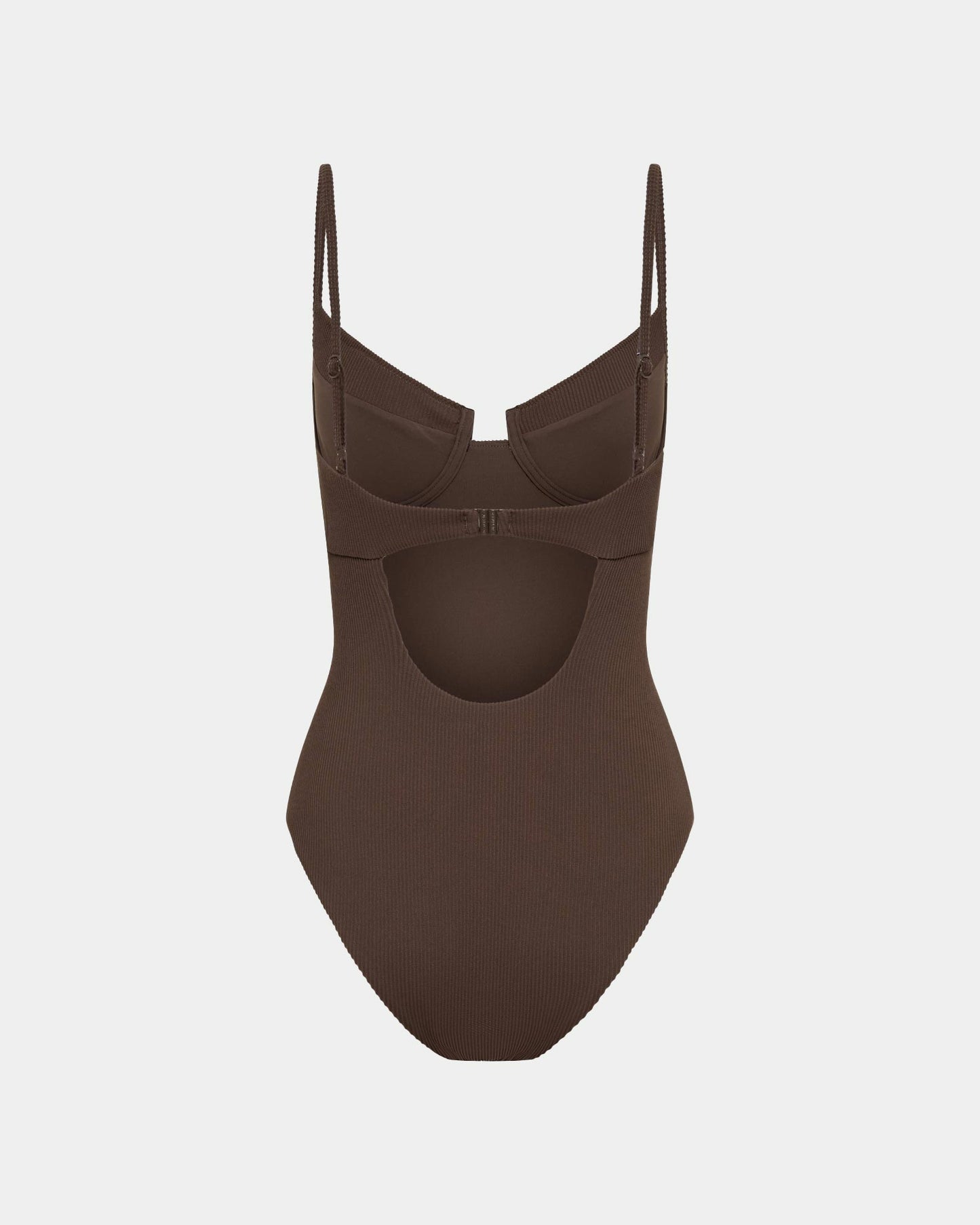 Rib Underwire Top One Piece
