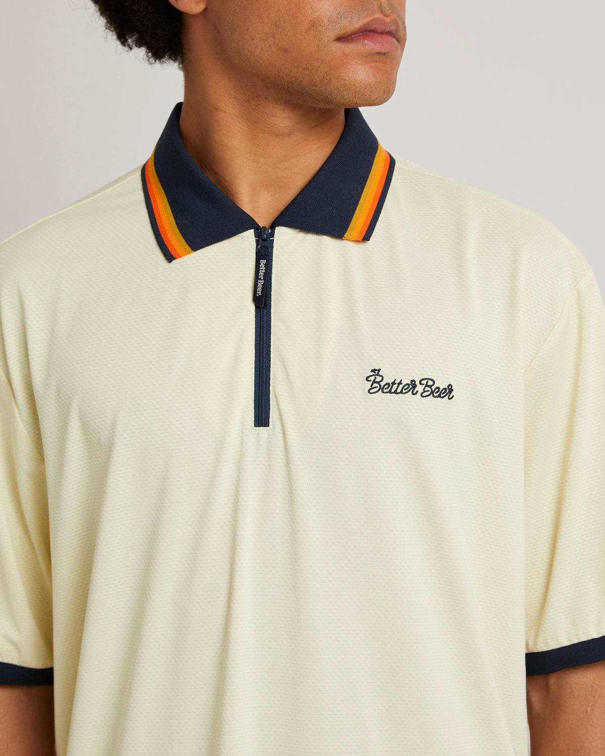 Golf Polo BB Golf Script Shirt CREAM/NAVY
