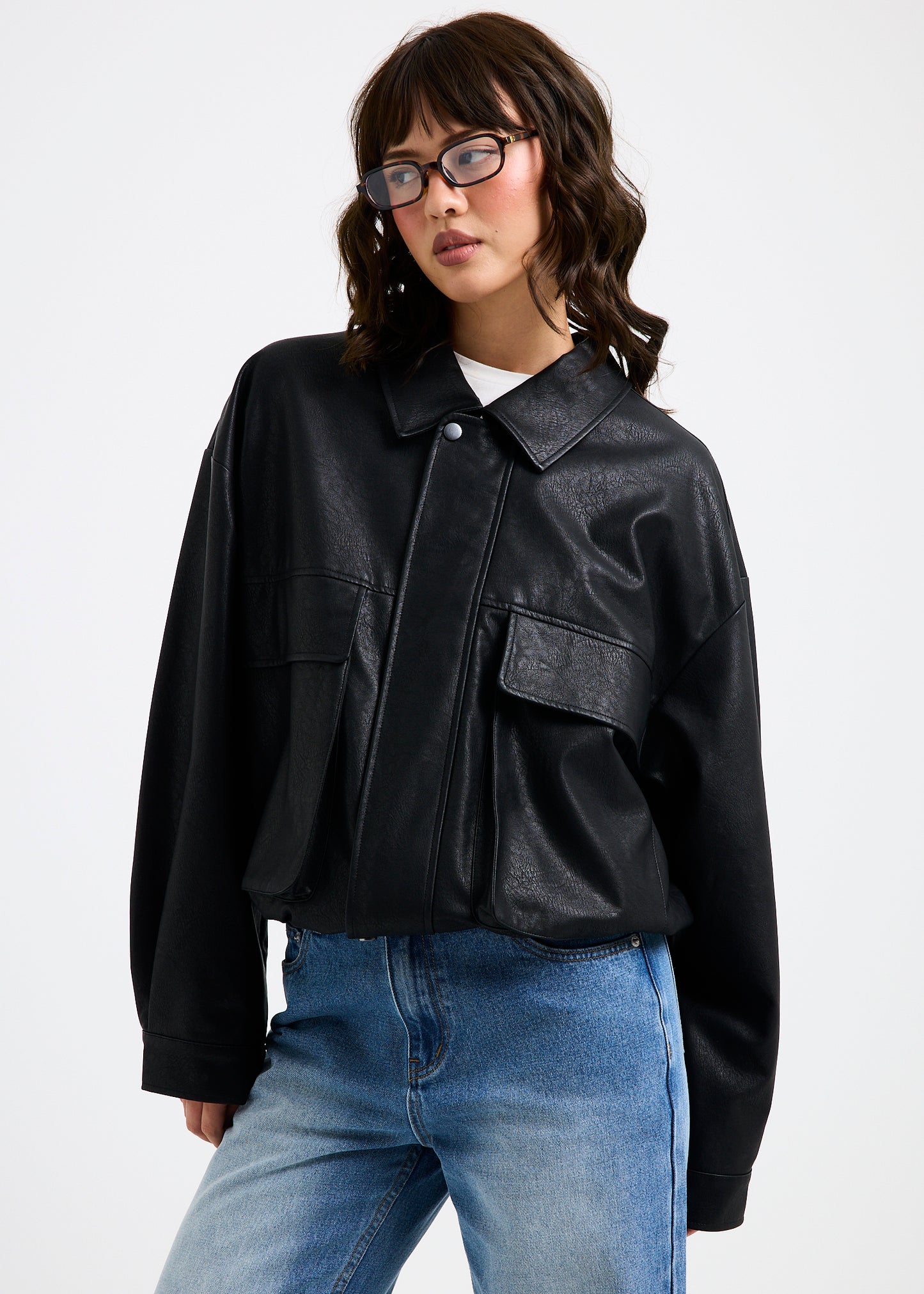 Jen Oversized Patch Pocket Jacket