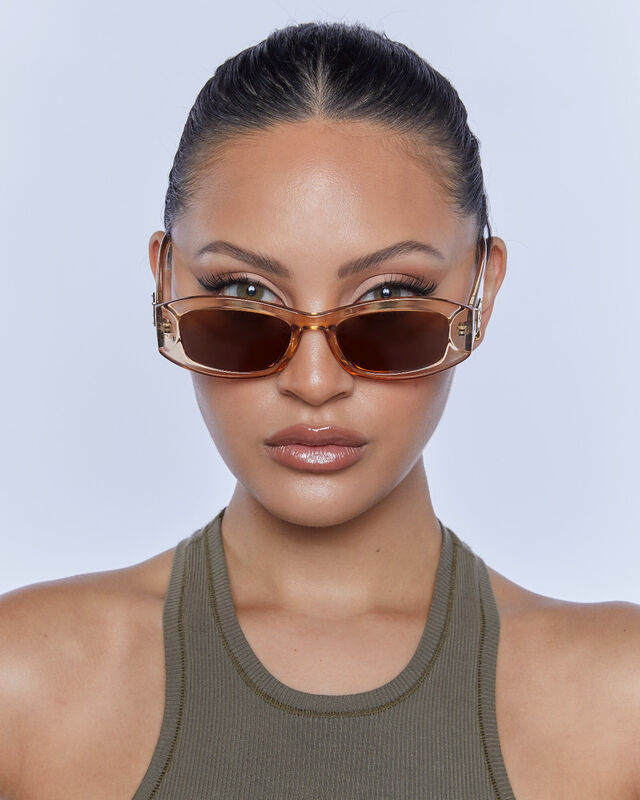 Inez Sunglasses Crystal Tan Brown Mono, hi-res image number null