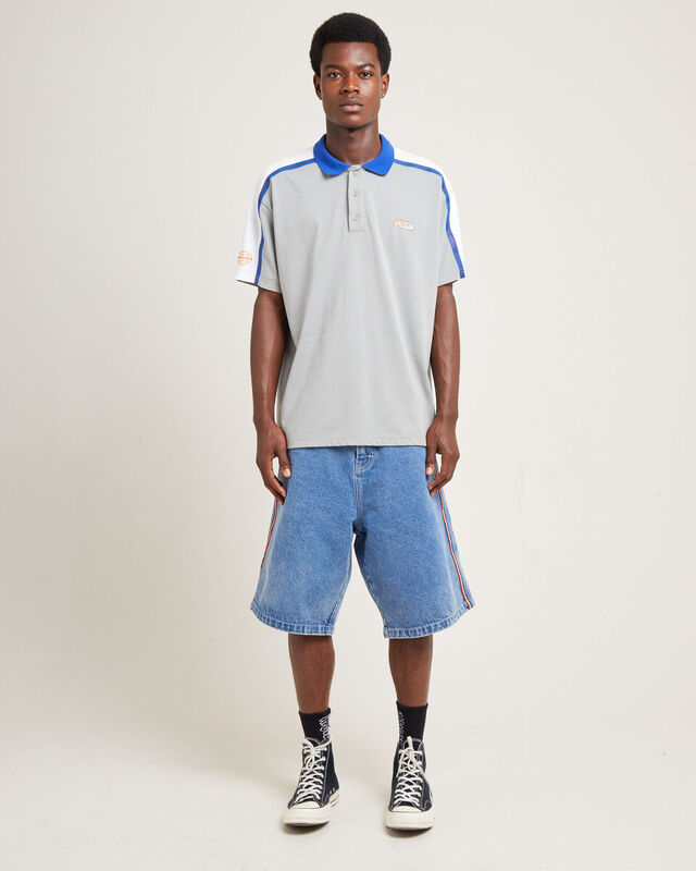 Oxecutioner Short Sleeve Polo Shirt Oyster Grey, hi-res