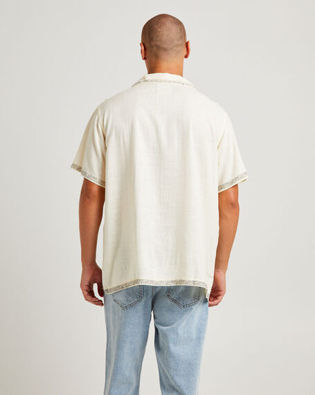 Pandaan Linen Short Sleeve Shirt Natural
