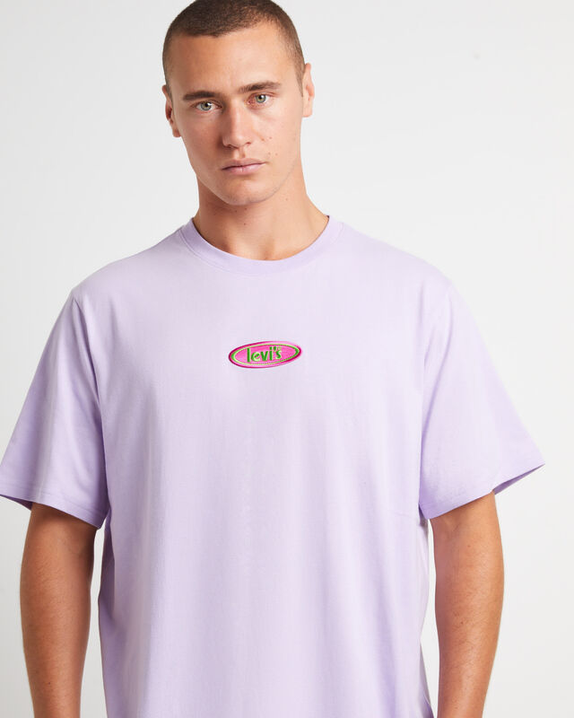 Short Sleeve Relaxed Fit T-Shirt in Purple Rose, hi-res image number null