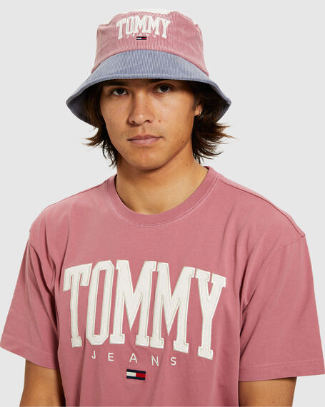 ABO TJM College Bucket Hat Moss Rose Pink/Blue/White