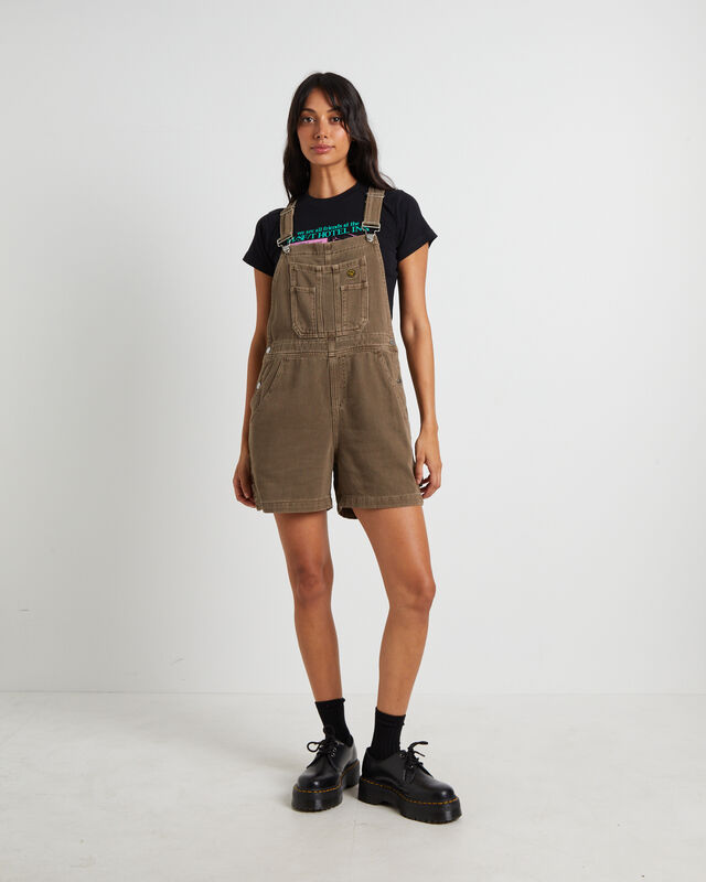 Heavenly People Short Overalls in Chocolate, hi-res image number null