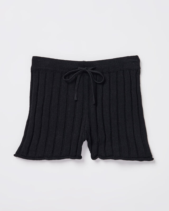 Teen Girls Bambi Knit Shorts in Black, hi-res image number null