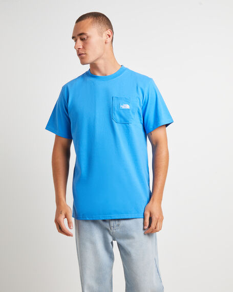 Short Sleeve Heritage Patch Pocket T-Shirt in Super Sonic Blue