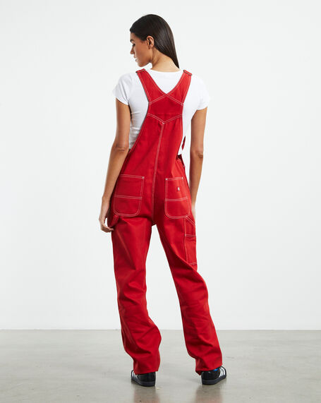 Relaxed Carpenter Overalls Cherry Red