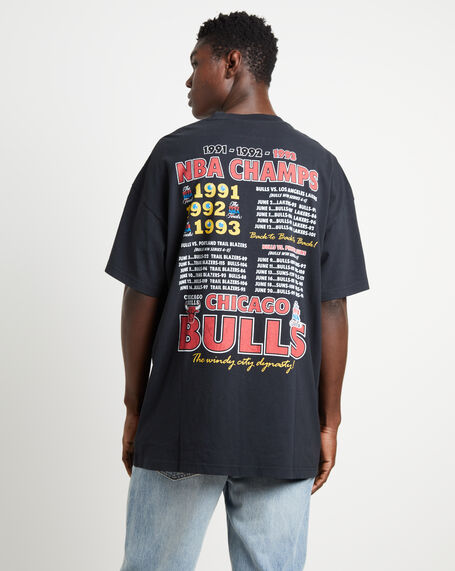 Bulls Finals Champions Short Sleeve T-Shirt in Faded Black