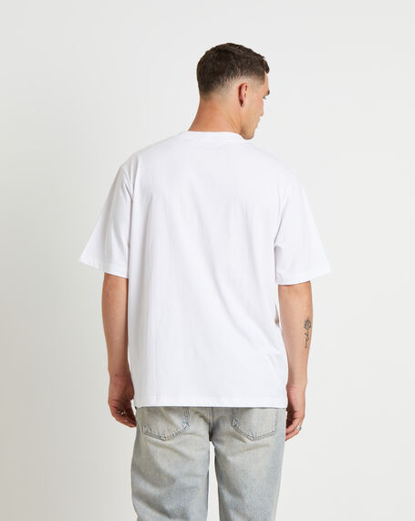 Sano Neuw Denim Logo Short Sleeve T-Shirt in White
