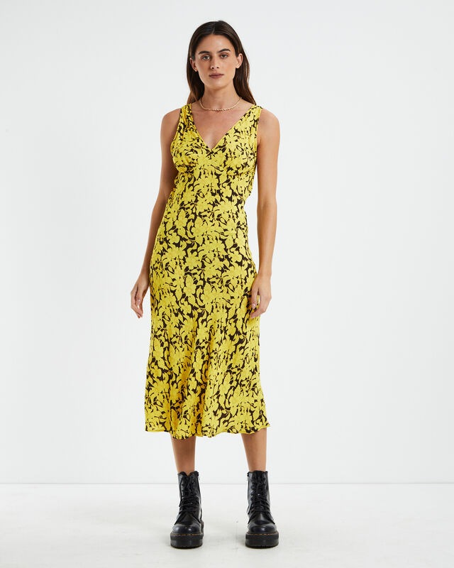 Ivy Floral Eliza Dress Yellow, hi-res image number null
