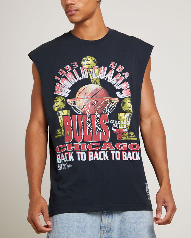 Bulls Muscle Top in Faded Black, hi-res image number null