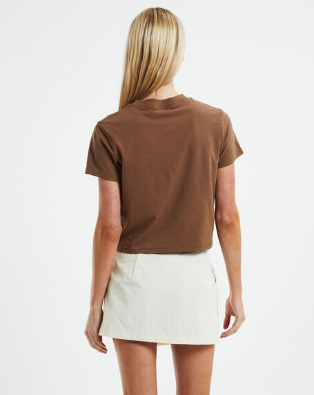 Shadow Stock Slim T-Shirt Chocolate Brown