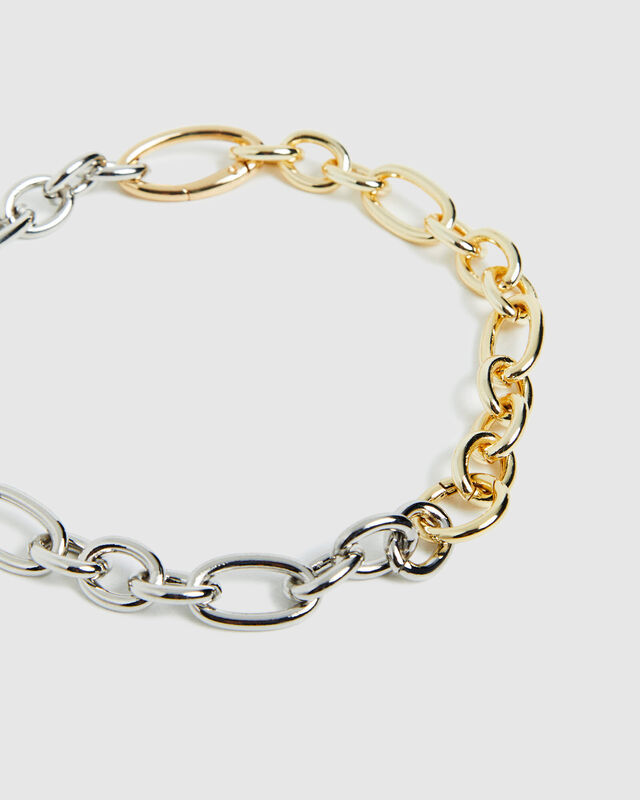 Blaze Chunky 2 Toned Plated Choker, hi-res image number null